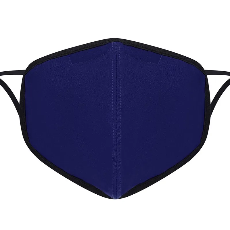 Face Mask Reusable Travel Mask with FREE Replaceable Filter - Blue with Black Trim-1